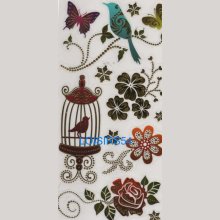 Stickers autocollant oiseau et cage